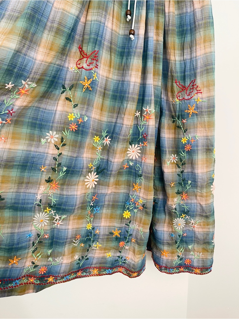 NWT Free People Songs Of Summer Embroidered Floral Birds Maxi Dress Size Medium - Picture 5 of 7